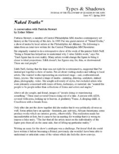 Naked Truths An interview with Patricia Stewart - Fellowship of Quakers